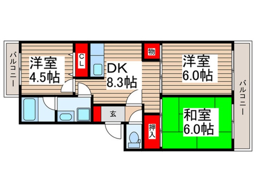 間取図 サンシャイン小沢