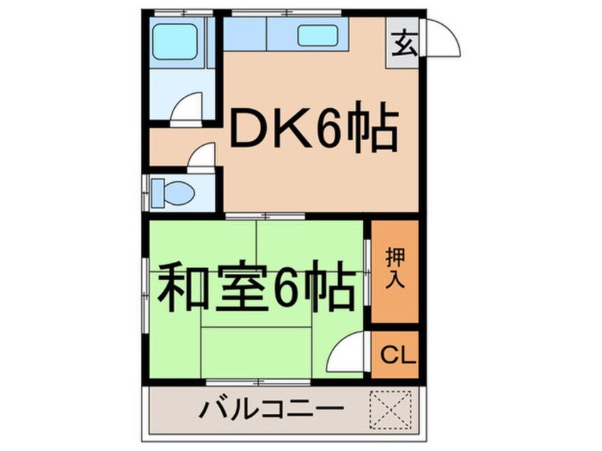 間取図 山中コ－ポ