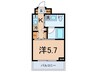 レジディア文京音羽Ⅱ 1Kの間取り