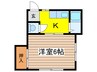 平沼マンション 1Kの間取り