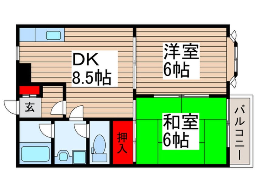 間取図 フレール西川Ｂ