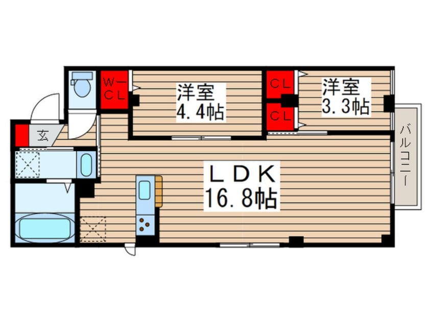 間取図 Fleur･de･Cerisier