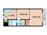 サンパレス青山 2Kの間取り