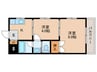 サンパレス青山 2Kの間取り