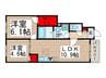 ツインクルシャト－Ａ棟 2LDKの間取り