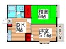 グレ-スヒルズ 2DKの間取り