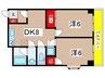 ベルヴィル 2DKの間取り