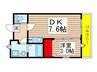ＡＱＵＥ１１ 1DKの間取り