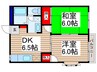 サンウエスト 2DKの間取り
