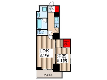 間取図 ﾊﾟｰｸｱｸｼｽ本所吾妻橋ｻｳｽﾚｼﾞﾃﾞﾝｽ