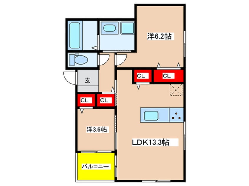 間取図 ａｂｉｔａｒｅ・ｃａｓａ