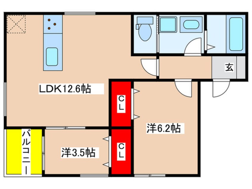 間取図 ａｂｉｔａｒｅ・ｃａｓａ