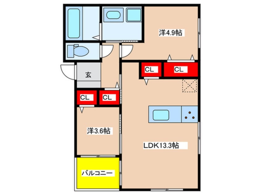 間取図 ａｂｉｔａｒｅ・ｃａｓａ