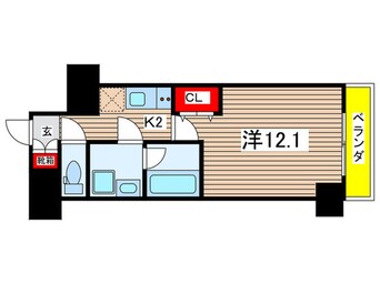 間取図 ｼﾞｪﾉｳﾞｨｱ新横浜ｽｶｲｶﾞｰﾃﾞﾝ(405)