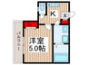 Ｑｕｅｅｎｓｌａｎｄ新越谷 1Kの間取り