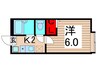 ｻﾌﾞｳｴｲ北綾瀬-B 1Kの間取り