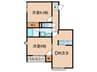 ヒルズ小日向 2DKの間取り