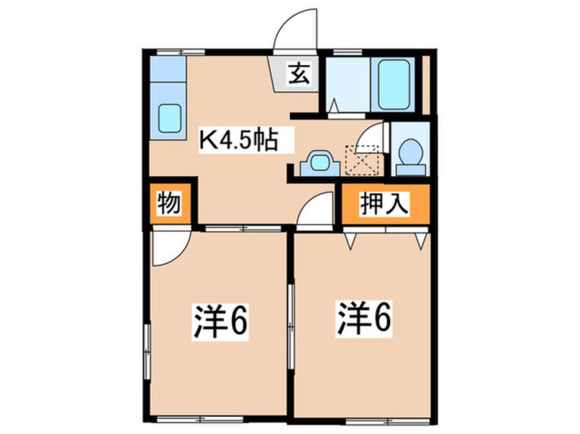 間取図 コ－ポ杉田ＮＯ．１