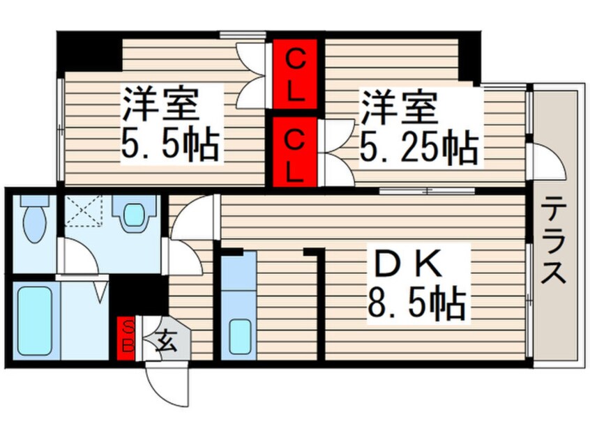 間取図 ＳＨＡＮＧＲＩ－ＬＡ  ２