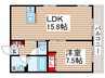 メゾン志麻 1LDKの間取り