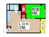 ハイツ花園 1LDKの間取り