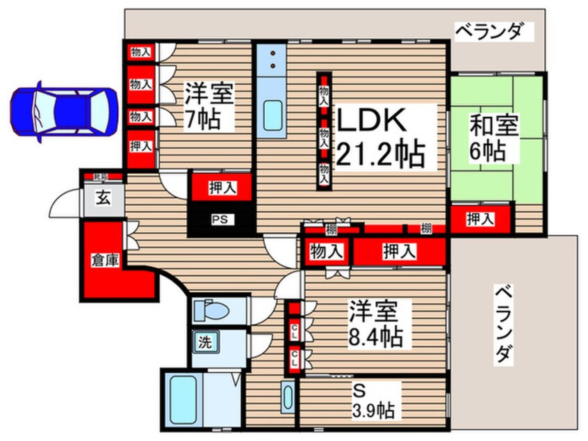 間取図 ハイツ花園