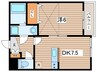 レピハイム 1DKの間取り