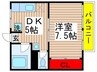 ハイム山桜 1DKの間取り