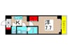 アイルグランデ北綾瀬(402) 1Kの間取り
