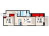セレスティア瑞江Ⅲ 2LDKの間取り
