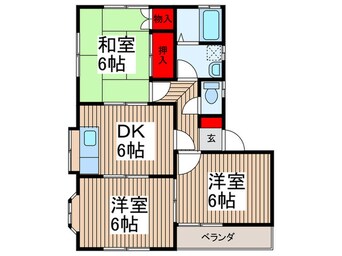 間取図 ハイツ下宿Ｂ