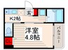 キューブ船堀 1Kの間取り
