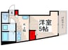 キューブ船堀 1Kの間取り
