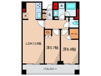 間取図 パ－クアクシス御茶ノ水ステ－ジ