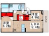 グラード 2LDKの間取り