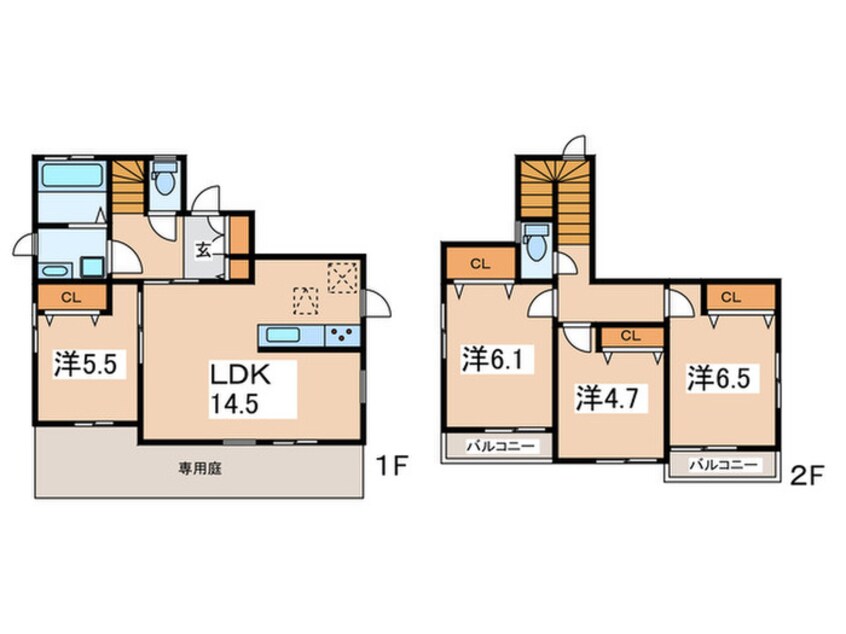 間取図 Riverside 磯部