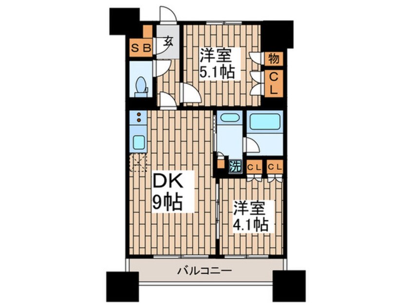 間取図 ルフォンブランシェ品川南大井