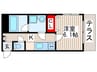 グリシーヌ新田 1Kの間取り