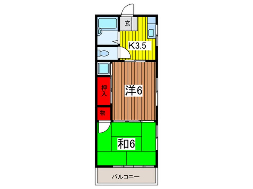 間取図 第2シャトー矢田