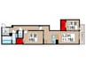 セレスティア千住元町 2LDKの間取り