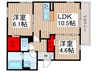 セレスティア千住元町 2LDKの間取り