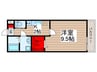 ルージェ前原 1Kの間取り