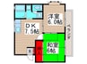 ハイムジュネス 2DKの間取り