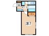 アザレ岡上 1Kの間取り