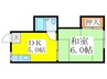 ハイツナカヤマ 1DKの間取り