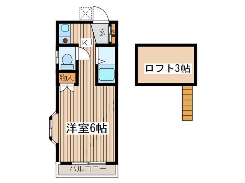 間取図 ハイツ　ポストサイド