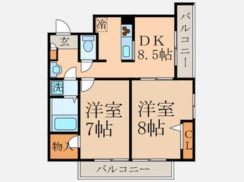 間取図 クレスト北町イ－スト