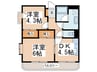 ファミ－ル柿の木台 2DKの間取り