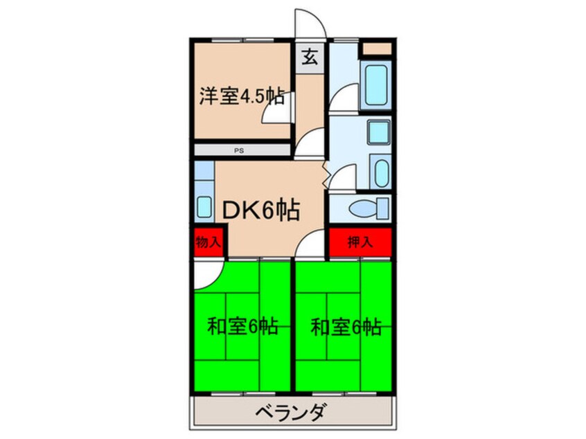 間取図 第２学園サンハイツ