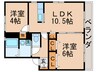 グレイスコート水元公園B 2LDKの間取り